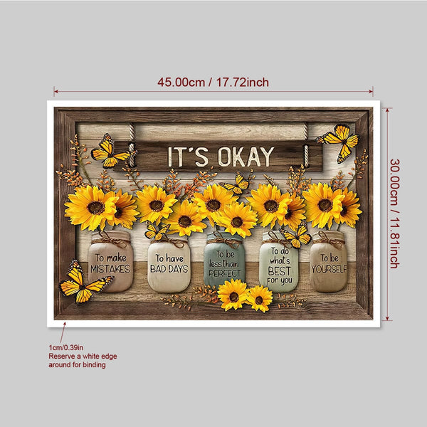 Planet Gates 30*45cm/11.8*17.7in 1pc Rustic Canvas Print Poster, Sunflower Canvas Wall Art, Artwork Wall Painting For Bathroom Bedroom Office Living Room Wall Decor, Home Decoration, No Frame