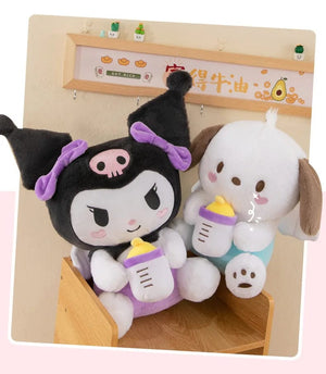 Planet Gates 30/45cm Creative New Milk Bottle Angel Kuromi Plush Toys Doll Home Decoration Pillow Large Pacha Dog Cartoon Doll for Kids