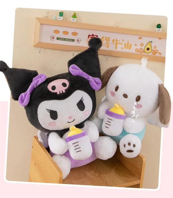 Planet Gates 30/45cm Creative New Milk Bottle Angel Kuromi Plush Toys Doll Home Decoration Pillow Large Pacha Dog Cartoon Doll for Kids