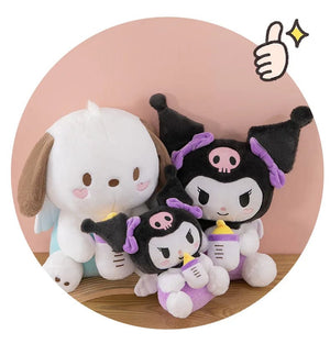 Planet Gates 30/45cm Creative New Milk Bottle Angel Kuromi Plush Toys Doll Home Decoration Pillow Large Pacha Dog Cartoon Doll for Kids