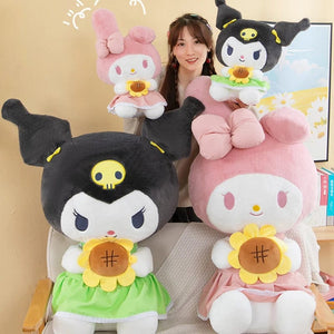 Planet Gates 30/45cm Sanrio Kuromi Melody Cinnamoroll sunflower Cartoon Cute Plush Stuffed Toys Plushie Soft Dolls Pillow Birthday Gifts kids