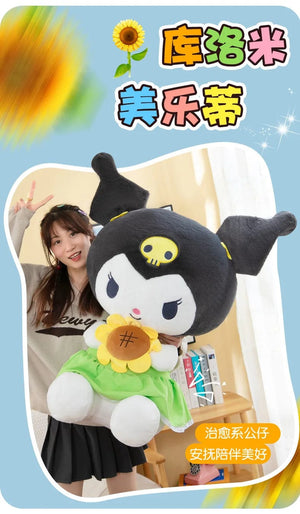 Planet Gates 30/45cm Sanrio Kuromi Melody Cinnamoroll sunflower Cartoon Cute Plush Stuffed Toys Plushie Soft Dolls Pillow Birthday Gifts kids