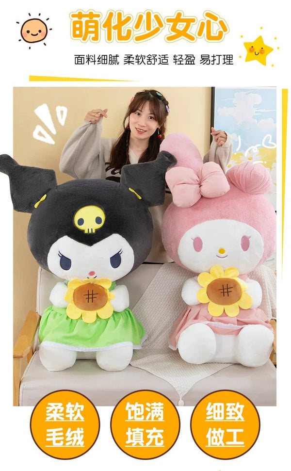 Planet Gates 30/45cm Sanrio Kuromi Melody Cinnamoroll sunflower Cartoon Cute Plush Stuffed Toys Plushie Soft Dolls Pillow Birthday Gifts kids