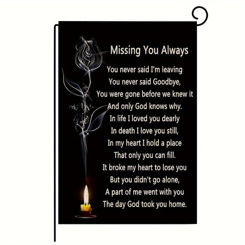 Planet Gates 30.48cmx45.72cm 1pc, Missing You Always, It Broke My Heart To Lose You, Double Sided Memorial Flag, Garden Yard Flags, Cemetery Decorations For Grave Outdoor Outside, No Flag Pole