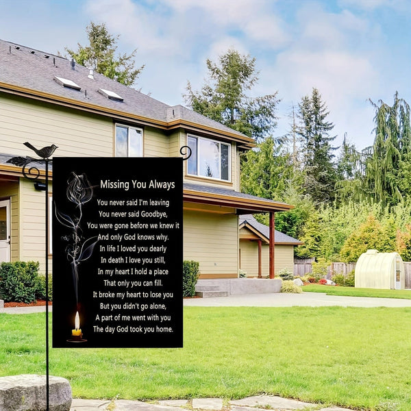 Planet Gates 30.48cmx45.72cm 1pc, Missing You Always, It Broke My Heart To Lose You, Double Sided Memorial Flag, Garden Yard Flags, Cemetery Decorations For Grave Outdoor Outside, No Flag Pole