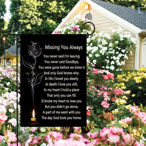 Planet Gates 30.48cmx45.72cm 1pc, Missing You Always, It Broke My Heart To Lose You, Double Sided Memorial Flag, Garden Yard Flags, Cemetery Decorations For Grave Outdoor Outside, No Flag Pole