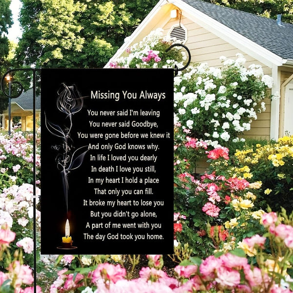 Planet Gates 30.48cmx45.72cm 1pc, Missing You Always, It Broke My Heart To Lose You, Double Sided Memorial Flag, Garden Yard Flags, Cemetery Decorations For Grave Outdoor Outside, No Flag Pole