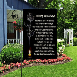 Planet Gates 30.48cmx45.72cm 1pc, Missing You Always, It Broke My Heart To Lose You, Double Sided Memorial Flag, Garden Yard Flags, Cemetery Decorations For Grave Outdoor Outside, No Flag Pole