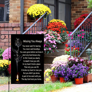 Planet Gates 30.48cmx45.72cm 1pc, Missing You Always, It Broke My Heart To Lose You, Double Sided Memorial Flag, Garden Yard Flags, Cemetery Decorations For Grave Outdoor Outside, No Flag Pole