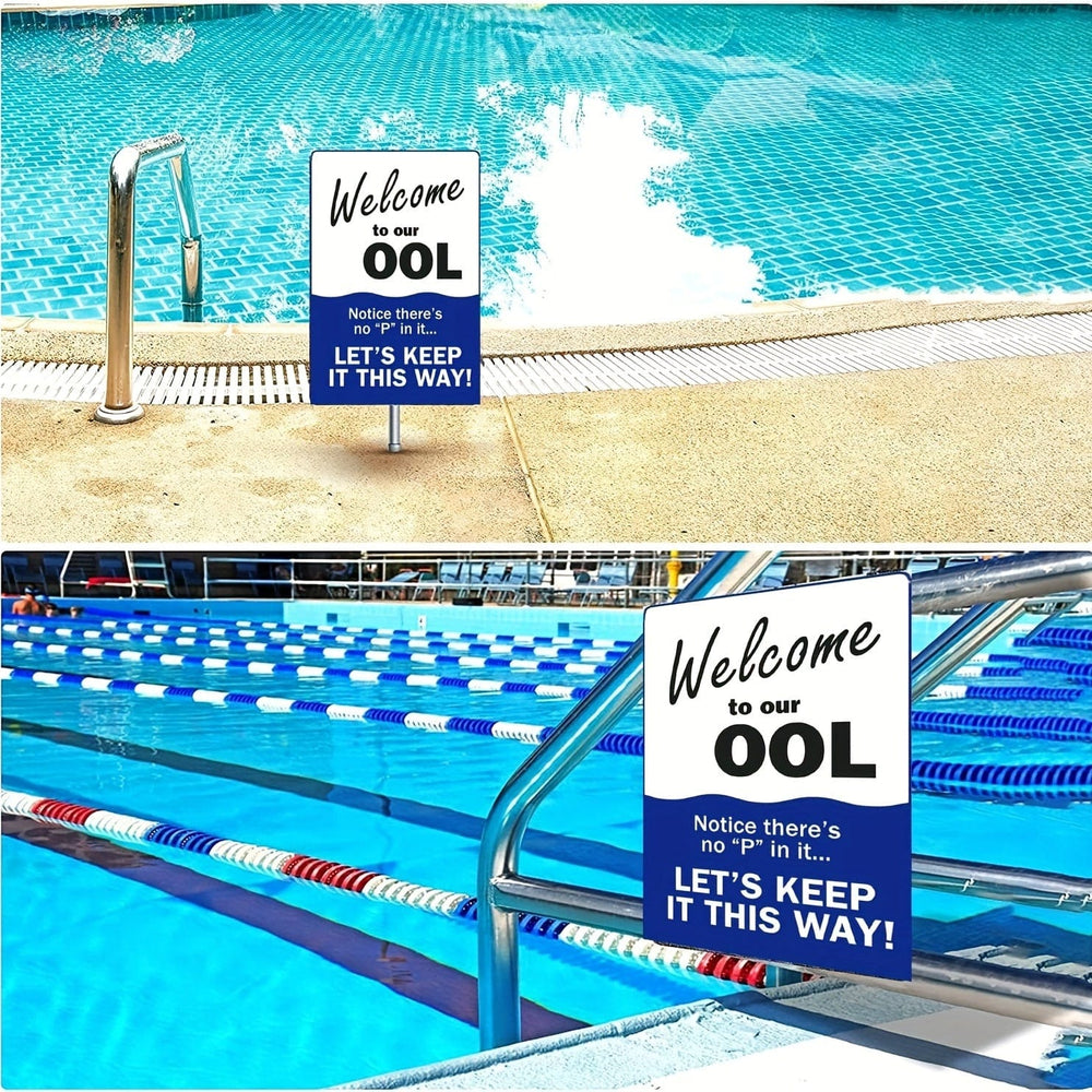 Planet Gates 30.48x20.32 cmes Be Safe and Enjoy Your Time at the Pool: 1pc Metal Tin Sign with Pool Rules and Lifeguard Warning