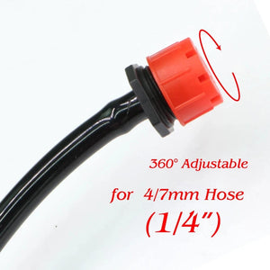 Planet Gates 30/50/100/200PCS 4/7mm Adjustable Watering Nozzle Sprinklers Irrigation Garden Emitter Micro Drip Spray Gardening Accessories