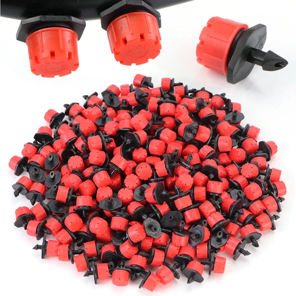 Planet Gates 30/50/100/200PCS 4/7mm Adjustable Watering Nozzle Sprinklers Irrigation Garden Emitter Micro Drip Spray Gardening Accessories