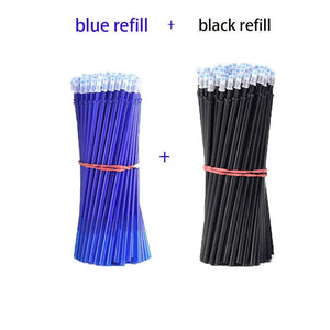 Planet Gates 30/50/80/100Pcs/Lot 0.5mm Gel Pen Erasable Pen Refill Rod Set  Blue Black Ink Shool Washable Handle Writing Stationery Supplies