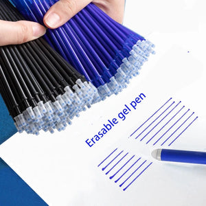 Planet Gates 30/50/80/100Pcs/Lot 0.5mm Gel Pen Erasable Pen Refill Rod Set  Blue Black Ink Shool Washable Handle Writing Stationery Supplies