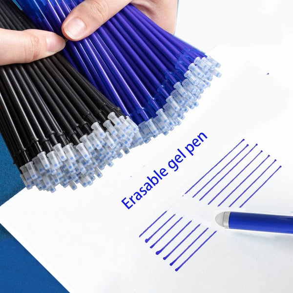 Planet Gates 30/50/80/100Pcs/Lot 0.5mm Gel Pen Erasable Pen Refill Rod Set  Blue Black Ink Shool Washable Handle Writing Stationery Supplies
