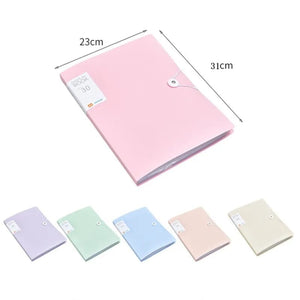 Planet Gates 30/60 Pages File Bag A4 Transparent Binder File Folder Storage Student Test Paper Classification Organization Office Supplies