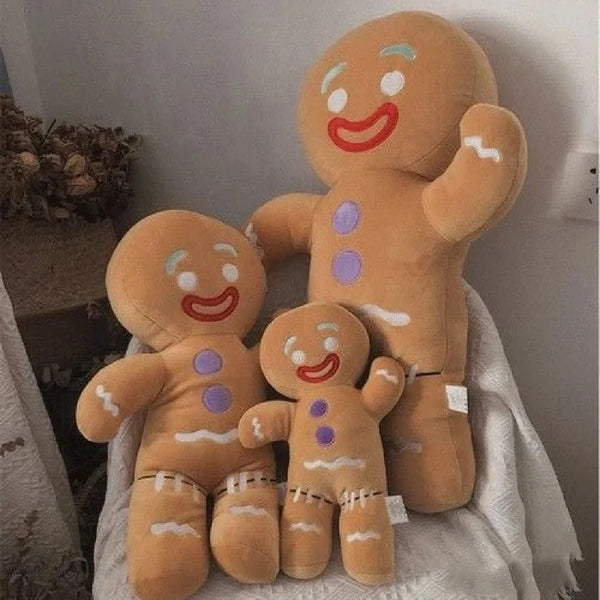 Planet Gates 30-60cm Cartoon Gingerbread Man Plush Toys Biscuit Shrek Stuffed Baby Appease Doll Biscuits Man Pillow Reindeer For Kids Gift