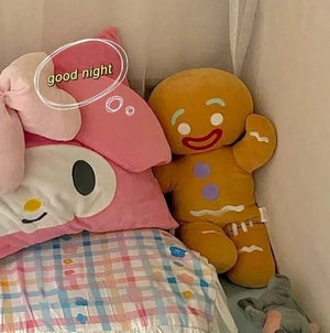 Planet Gates 30-60cm Cartoon Gingerbread Man Plush Toys Biscuit Shrek Stuffed Baby Appease Doll Biscuits Man Pillow Reindeer For Kids Gift