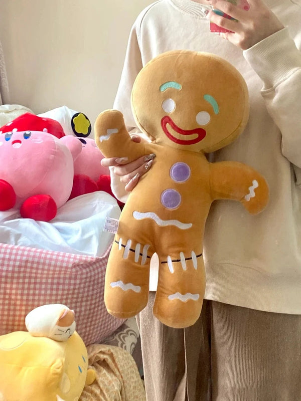 Planet Gates 30-60cm Cartoon Gingerbread Man Plush Toys Biscuit Shrek Stuffed Baby Appease Doll Biscuits Man Pillow Reindeer For Kids Gift