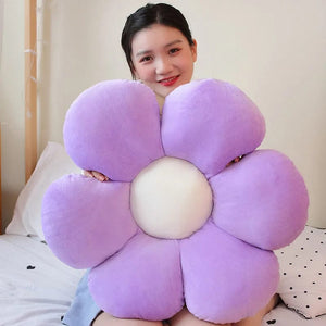 Planet Gates 30-65cm Kawaii Colorful Flower Plush Pillow Cushion Soft Sunflower Plant Mat Stuffed Sofa Bed Sleeping Back Cushion Decor Gifts