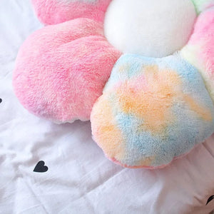 Planet Gates 30-65cm Kawaii Colorful Flower Plush Pillow Cushion Soft Sunflower Plant Mat Stuffed Sofa Bed Sleeping Back Cushion Decor Gifts