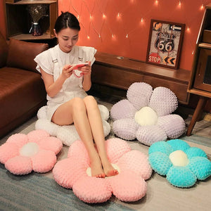 Planet Gates 30-65cm Kawaii Colorful Flower Plush Pillow Cushion Soft Sunflower Plant Mat Stuffed Sofa Bed Sleeping Back Cushion Decor Gifts