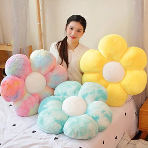 Planet Gates 30-65cm Kawaii Colorful Flower Plush Pillow Cushion Soft Sunflower Plant Mat Stuffed Sofa Bed Sleeping Back Cushion Decor Gifts