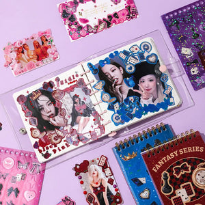 Planet Gates 30 Sheets Korean Style Premium Hologram Sticker Book Shiny Cute for Scrapbooking Journaling Photocard Decoration Toploader Deco