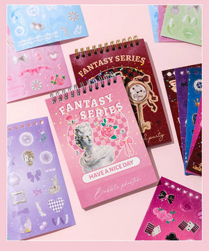 Planet Gates 30 Sheets Korean Style Premium Hologram Sticker Book Shiny Cute for Scrapbooking Journaling Photocard Decoration Toploader Deco