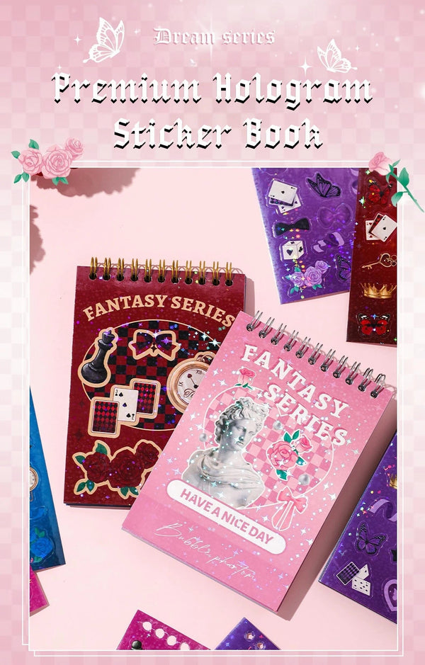 Planet Gates 30 Sheets Korean Style Premium Hologram Sticker Book Shiny Cute for Scrapbooking Journaling Photocard Decoration Toploader Deco