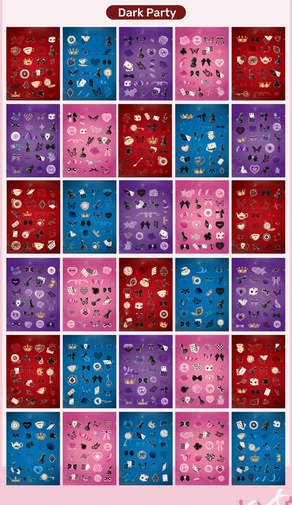 Planet Gates 30 Sheets Korean Style Premium Hologram Sticker Book Shiny Cute for Scrapbooking Journaling Photocard Decoration Toploader Deco