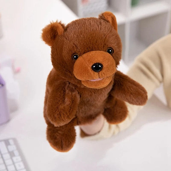 Planet Gates 30 Styles Stuffed Plush Animals Toys Hand Finger Story Puppet Cute Dolls Educational Babys Duck Lamb Cow Dog Horse Children Gift