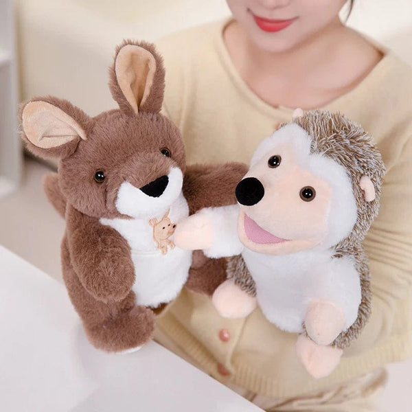 Planet Gates 30 Styles Stuffed Plush Animals Toys Hand Finger Story Puppet Cute Dolls Educational Babys Duck Lamb Cow Dog Horse Children Gift