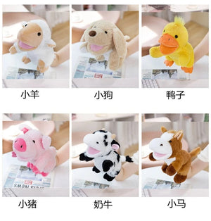 Planet Gates 30 Styles Stuffed Plush Animals Toys Hand Finger Story Puppet Cute Dolls Educational Babys Duck Lamb Cow Dog Horse Children Gift