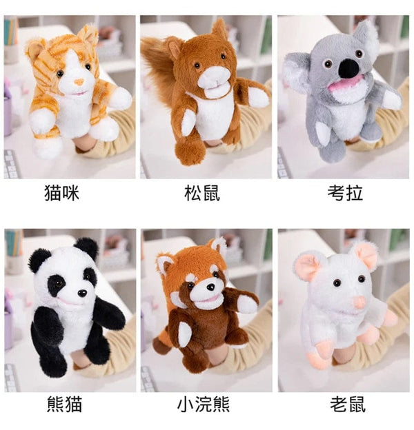 Planet Gates 30 Styles Stuffed Plush Animals Toys Hand Finger Story Puppet Cute Dolls Educational Babys Duck Lamb Cow Dog Horse Children Gift