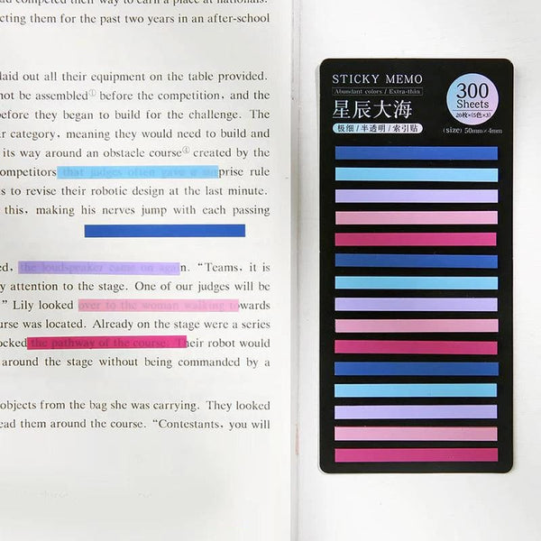 Planet Gates 300 Sheets Rainbow Color Index Memo Pad Posted It Sticky Notes Paper Sticker Notepad Bookmark School Supplies Kawaii Stationery