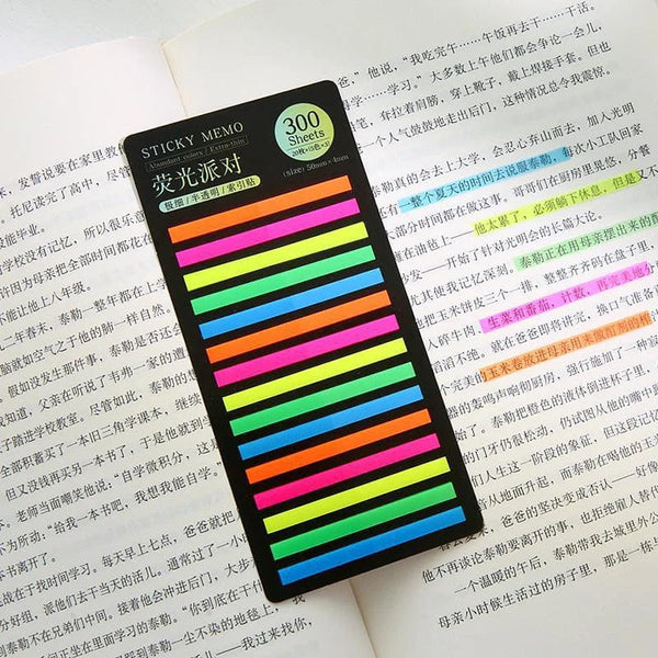 Planet Gates 300 Sheets Rainbow Color Index Memo Pad Posted It Sticky Notes Paper Sticker Notepad Bookmark School Supplies Kawaii Stationery
