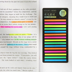 Planet Gates 300 Sheets Rainbow Color Index Memo Pad Posted It Sticky Notes Paper Sticker Notepad Bookmark School Supplies Kawaii Stationery
