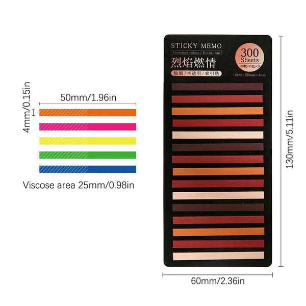 Planet Gates 300 Sheets Rainbow Color Index Memo Pad Posted It Sticky Notes Paper Sticker Notepad Bookmark School Supplies Kawaii Stationery