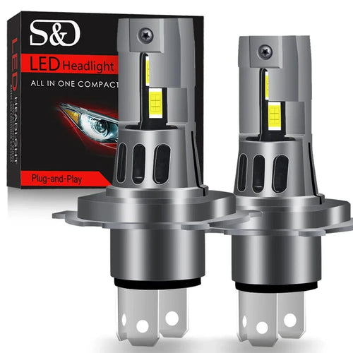 Planet Gates 30000LM H4 LED Headlight Bulbs Canbus High Low Beam Car Light Turbo Led Diode Lamp Auto Motorcycle CSP 6500K 12V