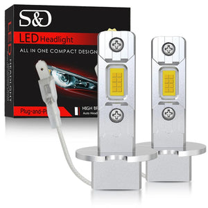 Planet Gates 3000K Yellow / H1 30000LM H1 LED Headlight 100W Mini Canbus H3 Led for Car Headlamp Fanless Light Auto Diode Fog Lamps 6000K White 3000K Yellow