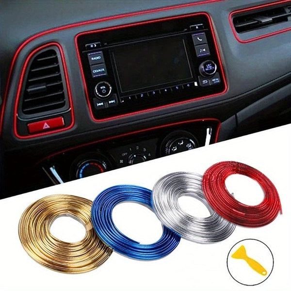 Planet Gates 300cm3.0meter Universal Car Moulding Decoration, Flexible Strips Interior Auto Mouldings Car Cover Trim Dashboard Door Car-styling