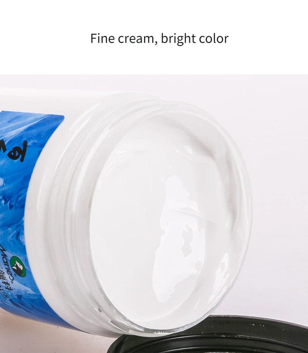 Planet Gates 300ml White Acrylic Paints In Large Jars for Wall Painting Without Losing Color Waterproof and Sun Protection Art Supplies