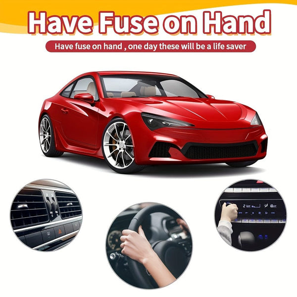 Planet Gates 300pcs 300pcs Car Blade Fuse Assortment Kit, 2A-40A, Car Truck Automotive Small And Medium Fuse Hybrid Motorcycle, With Box Circuit Fuse