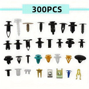 Planet Gates 300pcs 500/100PCS Mixed Auto Fastener Vehicle Car Bumper Clips Retainer Fastener Rivet Door Panel Fender Liner Universal Fit All Car
