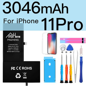 Planet Gates 3046mAh For i11 PRO PINZHENG Battery For iPhone X XR XS 11 12 13 Mini Max Pro Promax Real High Capacity Replacement Bateria Warranty One Year