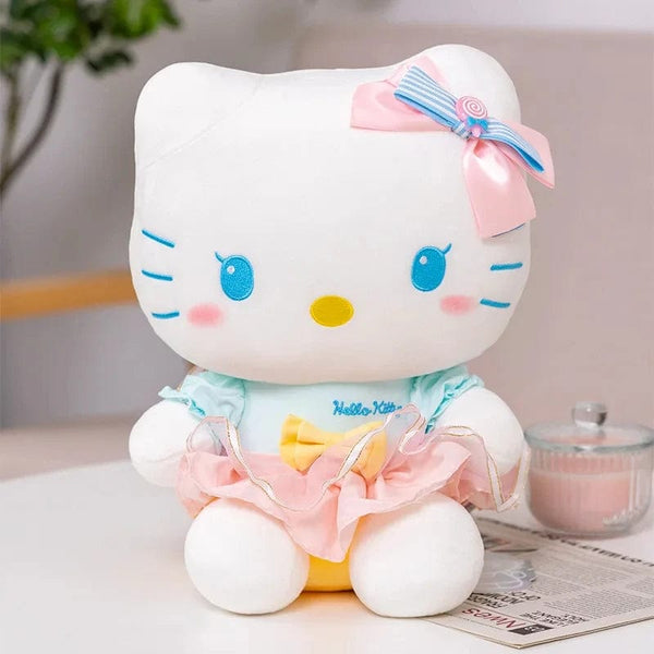 Planet Gates 30cm 2 Sanrio Hello Kitty Stuffed Plush Toys Kawaii Kuromi Melody Cinnamoroll Throw Pillow Cartoon Doll Home Decoration Christmas Gift