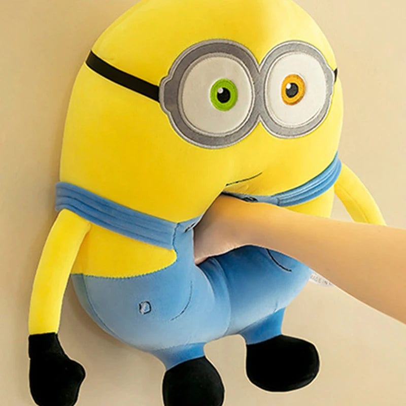 Planet Gates 30CM 30CM Minion Pillow Movie Peripheral Yellow Plush Bob Plush Stuffed Toy Jeans Soft Doll Pillow Decoration Children's Birthday Gif
