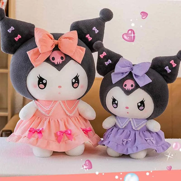 Planet Gates 30cm/40cm Cute Melody Doll Kuromi Plush Toy Sanrio Girl Sleeping Bed Cartoon Pillow Gift for Best Friend