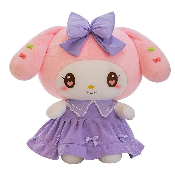 Planet Gates 30cm/40cm Cute Melody Doll Kuromi Plush Toy Sanrio Girl Sleeping Bed Cartoon Pillow Gift for Best Friend